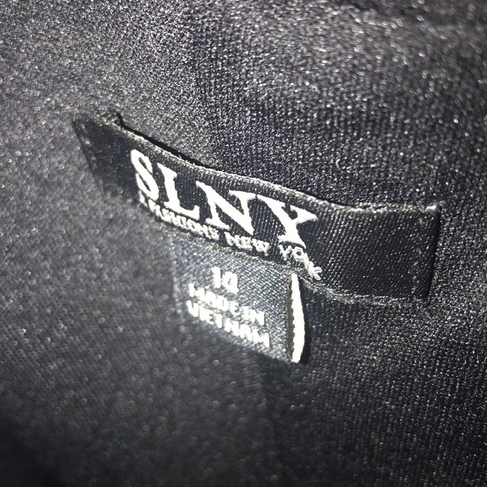 SLNY Black Dress with beaded detail - Picture 3 of 4